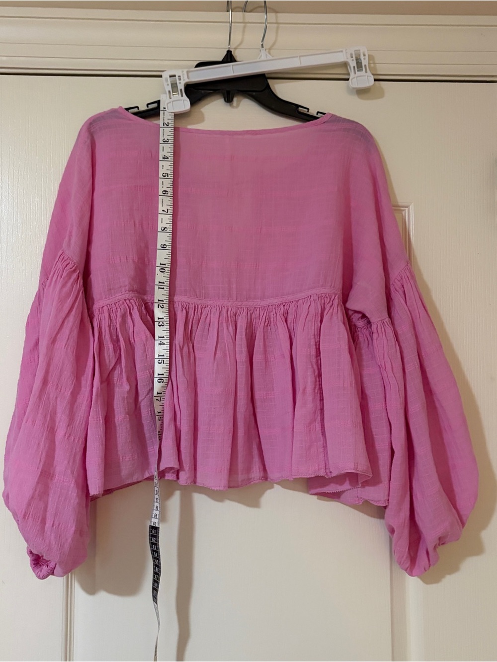 Free People Pink Billowy Peasant Top - Picture 7 of 10